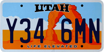 UT license plate Y346MN