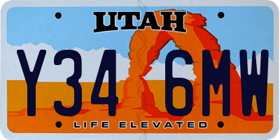 UT license plate Y346MW