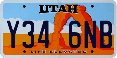UT license plate Y346NB