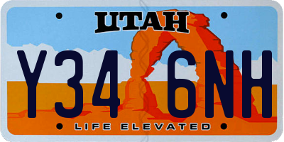 UT license plate Y346NH