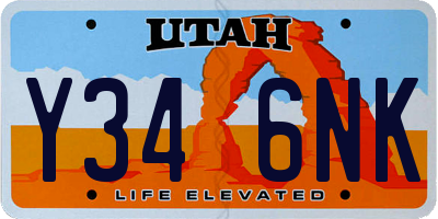 UT license plate Y346NK