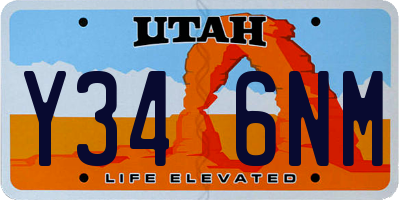 UT license plate Y346NM