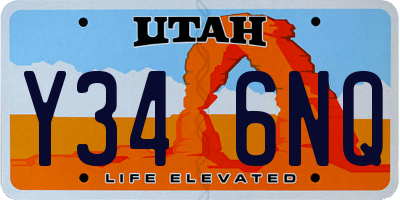 UT license plate Y346NQ