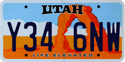 UT license plate Y346NW