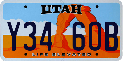 UT license plate Y346OB