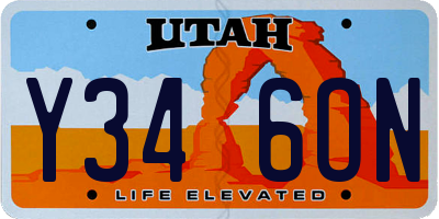 UT license plate Y346ON