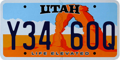 UT license plate Y346OQ