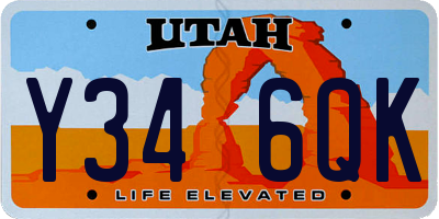 UT license plate Y346QK