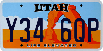 UT license plate Y346QP