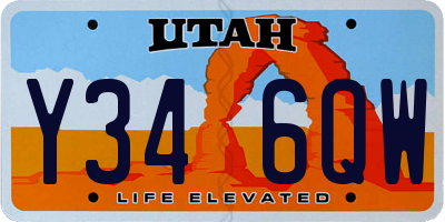 UT license plate Y346QW