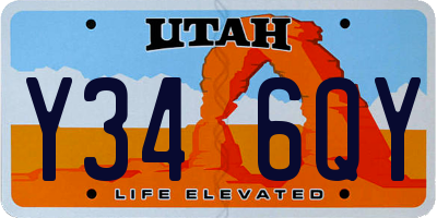 UT license plate Y346QY