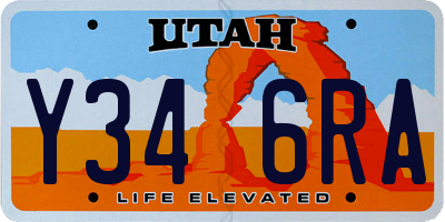 UT license plate Y346RA