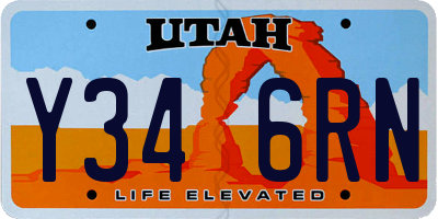 UT license plate Y346RN