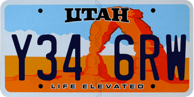 UT license plate Y346RW