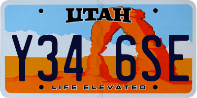 UT license plate Y346SE