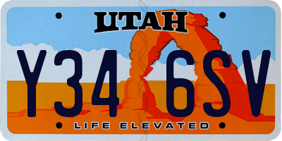 UT license plate Y346SV