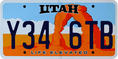 UT license plate Y346TB