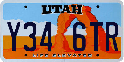 UT license plate Y346TR
