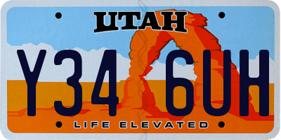 UT license plate Y346UH