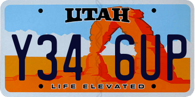 UT license plate Y346UP