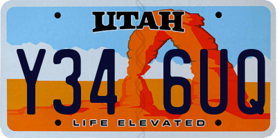 UT license plate Y346UQ