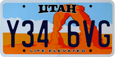 UT license plate Y346VG