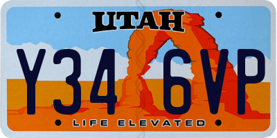 UT license plate Y346VP