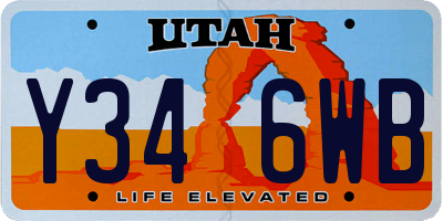 UT license plate Y346WB