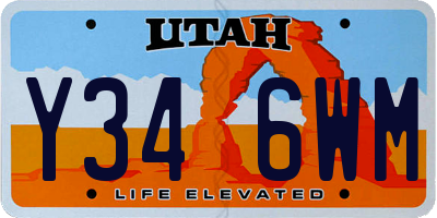UT license plate Y346WM
