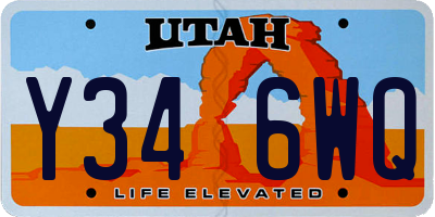 UT license plate Y346WQ