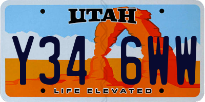 UT license plate Y346WW