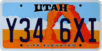 UT license plate Y346XI