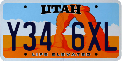 UT license plate Y346XL