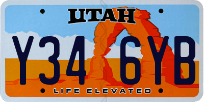 UT license plate Y346YB