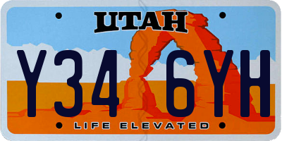 UT license plate Y346YH