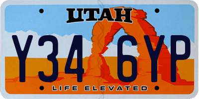 UT license plate Y346YP