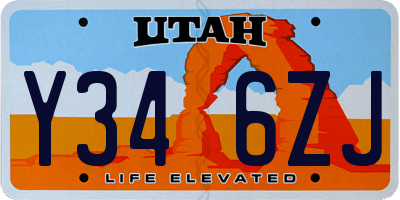 UT license plate Y346ZJ