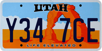 UT license plate Y347CE