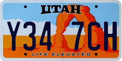 UT license plate Y347CH