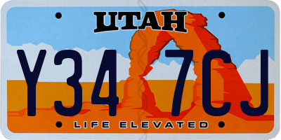 UT license plate Y347CJ