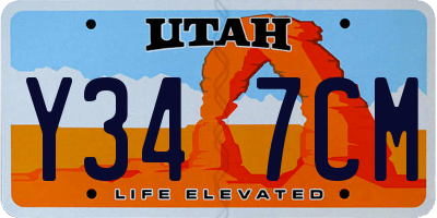 UT license plate Y347CM