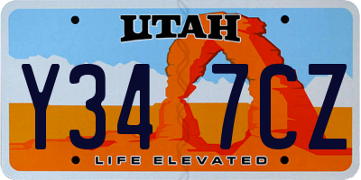 UT license plate Y347CZ
