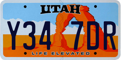 UT license plate Y347DR