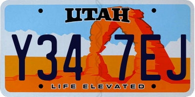 UT license plate Y347EJ