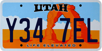 UT license plate Y347EL