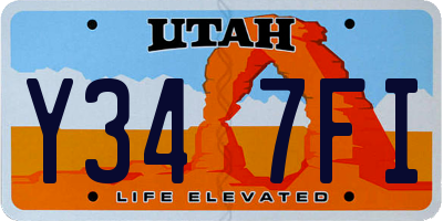 UT license plate Y347FI