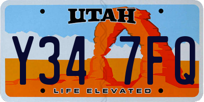 UT license plate Y347FQ