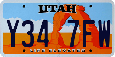 UT license plate Y347FW