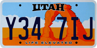 UT license plate Y347IJ
