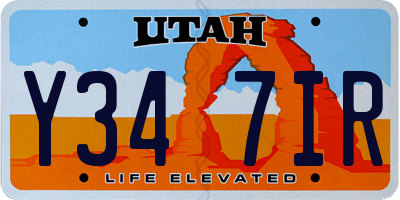 UT license plate Y347IR